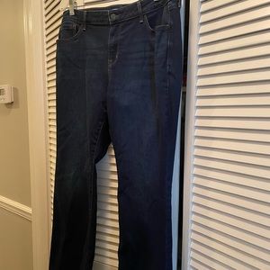Dark wash boot cut jeans